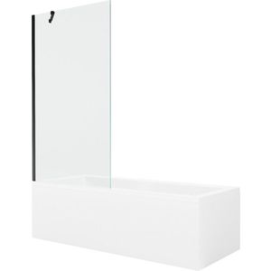 MEXEN/S Cubik obdélníková vana 150 x 70 cm s panelem + vanová zástěna 90, transparent, černá 550315070X9509000070 obraz