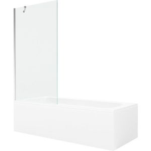 MEXEN/S Vega obdélníková vana 150 x 70 cm s panelem + vanová zástěna 90, transparent, chrom 550115070X9509000001 obraz