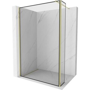 MEXEN/S Kioto Sprchová zástěna WALK-IN 110 x 40, černý vzor, zlatá 800-110-212-50-70-040 obraz