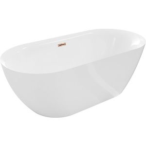 MEXEN/S Roxy volně stojící vana 170 x 80, bílá, sifon a přepad růžové zlato 51201708000-60 obraz