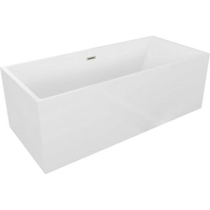 MEXEN/S Vigo volně stojící vana 178, 5 x 80, bílá, sifon a přepad nikl kartáčovaná 51251788000-97 obraz