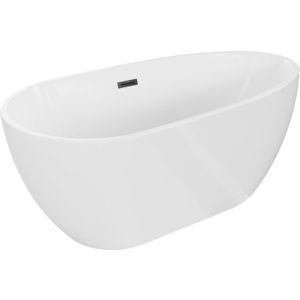 MEXEN/S Eos volně stojící vana 170 x 75, bílá, sifon a přepad černá 52471707500-70 obraz