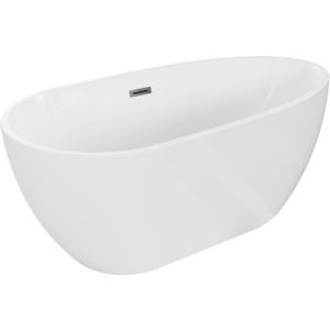 MEXEN/S Eos volně stojící vana 170 x 75, bílá, sifon a přepad grafit metal 52471707500-95 obraz