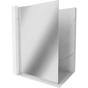 MEXEN/S Kioto L Sprchová zástěna WALK-IN 80 x 200, zrcadlové, chrom 800-080-103-01-50 obraz