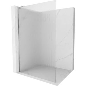 MEXEN/S Kioto L Sprchová zástěna WALK-IN 100 x 200, proužky, chrom 800-100-103-01-09 obraz