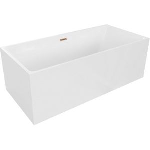 MEXEN/S Nita vana volně stojící 170 x 80, bílá, sifon a přepad růžové zlato 52091708000-60 obraz