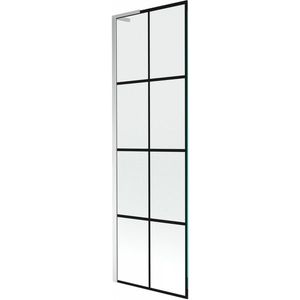 MEXEN/S Next L vanová zástěna FIX 60 x 150, černá vzor, chrom 895-060-000-03-77-01 obraz