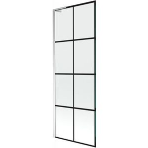 MEXEN/S Next L vanová zástěna FIX 70 x 150, černá vzor, chrom 895-070-000-03-77-01 obraz