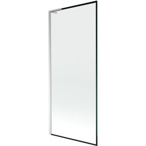 MEXEN/S Next L vanová zástěna FIX 80 x 150, černá vzor, chrom 895-080-000-03-70-01 obraz