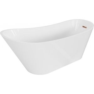 MEXEN/S Alta volně stojící vana 170 x 75, bílá, sifon a přepad růžové zlato 52141707500-60 obraz