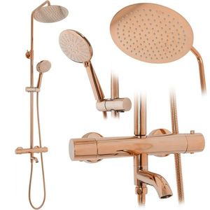 REA Sprchový set s baterií 150mm Lungo růžové zlato REA-P6606 obraz