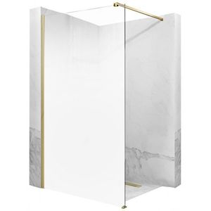 REA Sprchová zástěna Aero Ombre Gold Brush/White 90 REA-K2463 obraz