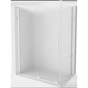 MEXEN/S Velar sprchový kout, posuvné dveře 130 x 70, dekor, bílá 871-130-070-31-20 obraz