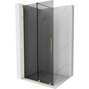 MEXEN/S Velar Sprchová zástěna posuvná Walk-in 70 x 200, grafit 8 mm, zlato 871-070-000-43-50 obraz