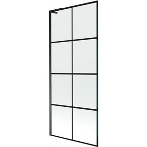 MEXEN/S Next L vanová zástěna FIX 80 x 150, černá vzor, černá 895-080-000-03-77-70 obraz