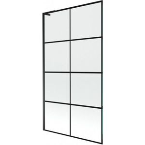MEXEN/S Next L vanová zástěna FIX 100 x 150, černá vzor, černá 895-100-000-03-77-70 obraz