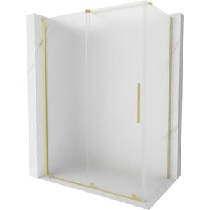 MEXEN/S Velar sprchový kout, posuvné dveře 150 x 85, dekor, zlato kartáčovaná 871-150-085-31-55 obraz