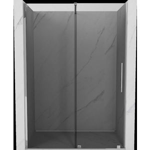 MEXEN/S Velar posuvné sprchové dveře 160, grafit, chrom 871-160-000-41-01 obraz