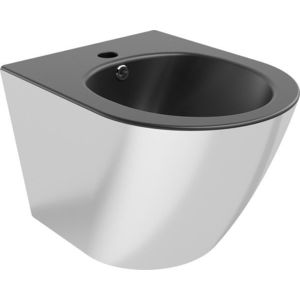 MEXEN Lena bidet závěsný, černá mat/stříbrná 35224874 obraz