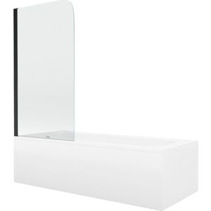 MEXEN/S Vega obdélníková vana 150 x 70 cm s panelem + vanová zástěna 70, transparent, černá 550115070X9007017000 obraz