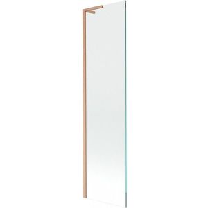 MEXEN/S Next L vanová zástěna FIX 80 x 150, transparent, měď kartáčovaný 895-080-000-03-00-65 obraz