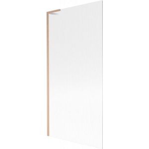 MEXEN/S Next L vanová zástěna FIX 90 x 150, proužky, měď kartáčovaná 895-090-000-03-09-65 obraz