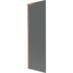 MEXEN/S Next L vanová zástěna FIX 60 x 150, grafit, měď kartáčovaná 895-060-000-03-40-65 obraz