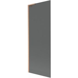 MEXEN/S Next L vanová zástěna FIX 70 x 150, grafit, měď kartáčovaná 895-070-000-03-40-65 obraz