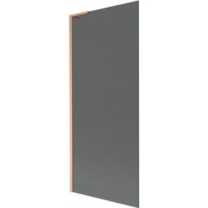 MEXEN/S Next L vanová zástěna FIX 80 x 150, grafit, měď kartáčovaná 895-080-000-03-40-65 obraz