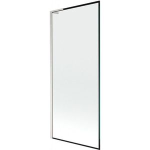 MEXEN/S Next L vanová zástěna FIX 80 x 150, černá vzor, nikl kartáčovaná 895-080-000-03-70-97 obraz