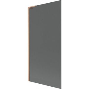 MEXEN/S Next L vanová zástěna FIX 90 x 150, grafit, měď kartáčovaná 895-090-000-03-40-65 obraz