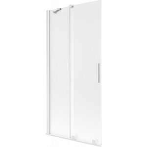 MEXEN/S Velar dvoukřídlá posuvná vanová zástěna 90 x 150, dekor, bílá 896-090-000-31-20 obraz