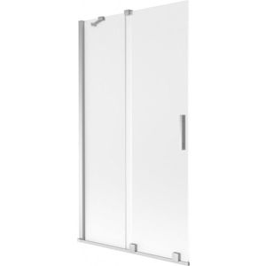 MEXEN/S Velar dvoukřídlá posuvná vanová zástěna 100 x 150, dekor, chrom 896-100-000-31-01 obraz