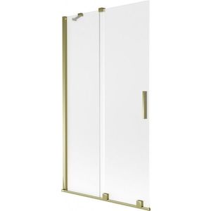 MEXEN/S Velar dvoukřídlá posuvná vanová zástěna 100 x 150, dekor, zlatá 896-100-000-31-50 obraz