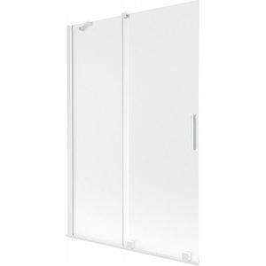 MEXEN/S Velar dvoukřídlá posuvná vanová zástěna 120 x 150, dekor, bílá 896-120-000-31-20 obraz