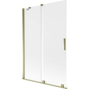 MEXEN/S Velar dvoukřídlá posuvná vanová zástěna 120 x 150, dekor, zlatá 896-120-000-31-50 obraz