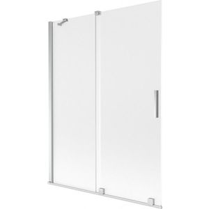 MEXEN/S Velar dvoukřídlá posuvná vanová zástěna 130 x 150, dekor, chrom 896-130-000-31-01 obraz