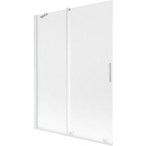 MEXEN/S Velar dvoukřídlá posuvná vanová zástěna 130 x 150, dekor, bílá 896-130-000-31-20 obraz