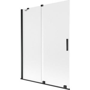 MEXEN/S Velar dvoukřídlá posuvná vanová zástěna 130 x 150, dekor, černá 896-130-000-31-70 obraz