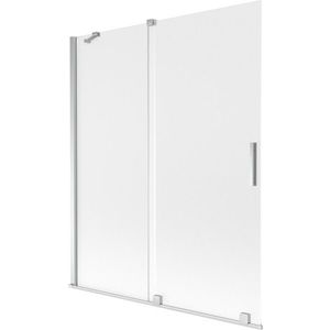 MEXEN/S Velar dvoukřídlá posuvná vanová zástěna 140 x 150, dekor, chrom 896-140-000-31-01 obraz