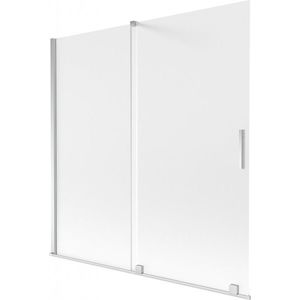 MEXEN/S Velar dvoukřídlá posuvná vanová zástěna 160 x 150, dekor, chrom 896-160-000-31-01 obraz