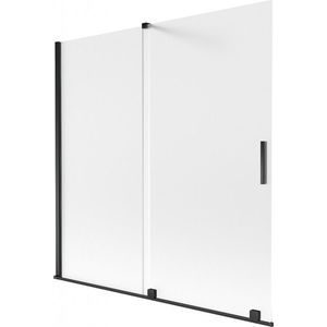 MEXEN/S Velar dvoukřídlá posuvná vanová zástěna 160 x 150, dekor, černá 896-160-000-31-70 obraz