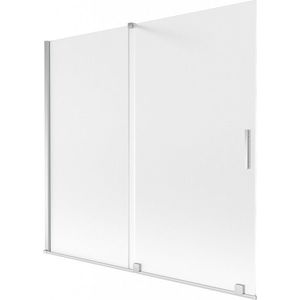 MEXEN/S Velar dvoukřídlá posuvná vanová zástěna 170 x 150, dekor, chrom 896-170-000-31-01 obraz