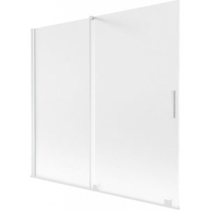 MEXEN/S Velar dvoukřídlá posuvná vanová zástěna 170 x 150, dekor, bílá 896-170-000-31-20 obraz