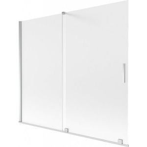 MEXEN/S Velar dvoukřídlá posuvná vanová zástěna 180 x 150, dekor, chrom 896-180-000-31-01 obraz