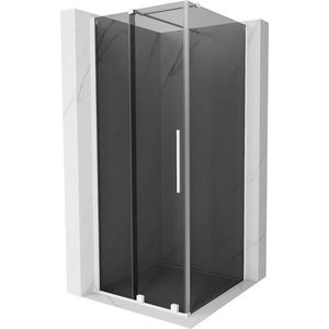 MEXEN/S Velar sprchový kout, posuvné dveře 90 x 90, grafit, bílá 871-090-090-41-20 obraz