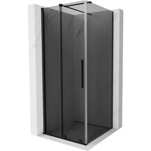 MEXEN/S Velar sprchový kout, posuvné dveře 90 x 90, grafit, černá 871-090-090-41-70 obraz