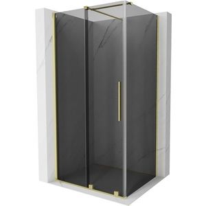 MEXEN/S Velar sprchový kout, posuvné dveře 110 x 75, grafit, zlato kartáčovaná 871-110-075-41-55 obraz