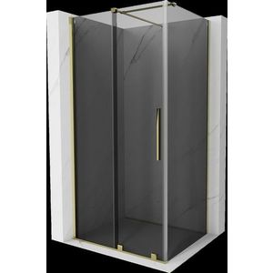 MEXEN/S Velar sprchový kout, posuvné dveře 110 x 100, grafit, zlato 871-110-100-41-50 obraz