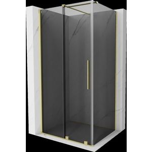 MEXEN/S Velar sprchový kout, posuvné dveře 110 x 100, grafit, zlato kartáčovaná 871-110-100-41-55 obraz